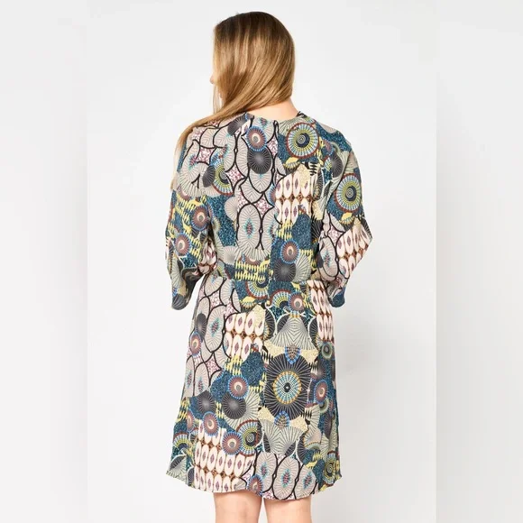 Desigual 🌈 Vibrant Patterned Long Sleeve Dress - Picture 5 of 10
